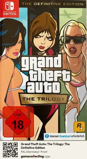Grand Theft Auto: The Trilogy: The Definitive Edition Nintendo Switch, Germany box front