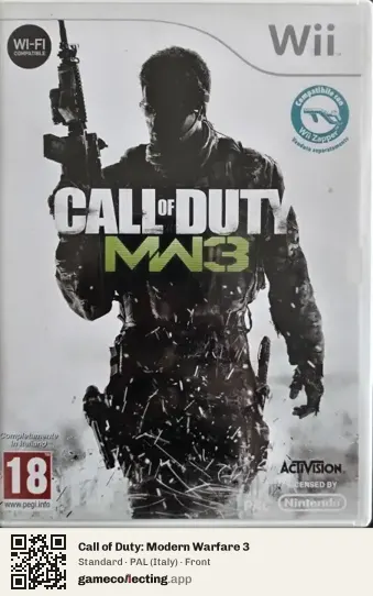 Call of Duty: Modern Warfare 3 Nintendo Wii, Italy box front