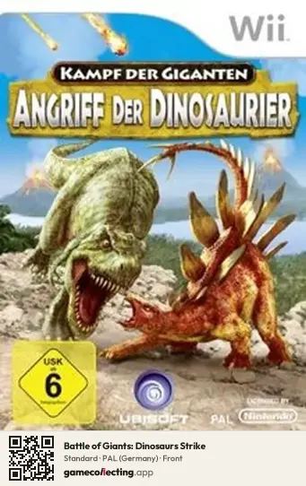 Battle of Giants: Dinosaurs Strike Nintendo Wii, Germany box front