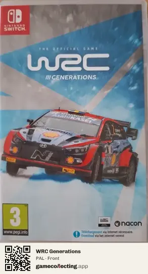 WRC Generations Nintendo Switch, PAL box front