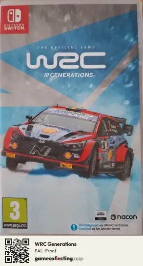 WRC Generations Nintendo Switch, PAL box front
