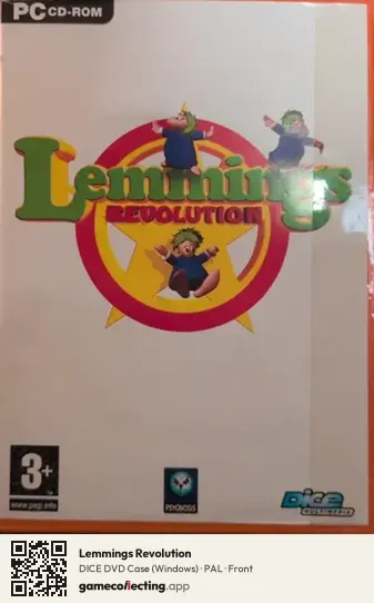 Lemmings Revolution Computer, PAL box front