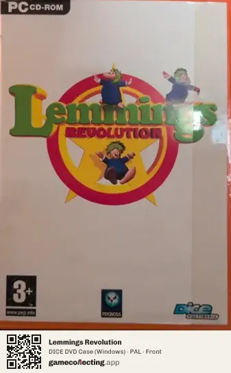 Lemmings Revolution Computer, PAL box front
