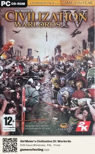 Sid Meier's Civilization IV: Warlords Computer, PAL box front