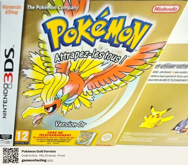 Pokémon Gold Version Nintendo 3DS, France box front