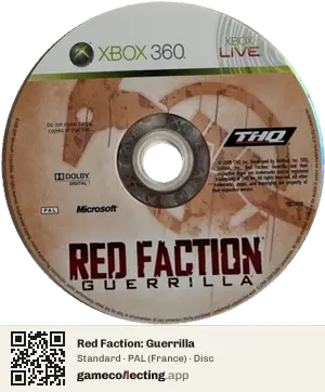 Red Faction: Guerrilla Xbox 360, PAL disc