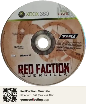 Red Faction: Guerrilla Xbox 360, PAL disc