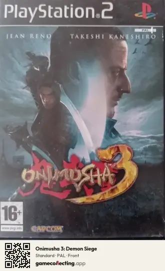 Onimusha 3: Demon Siege PlayStation 2, PAL box front