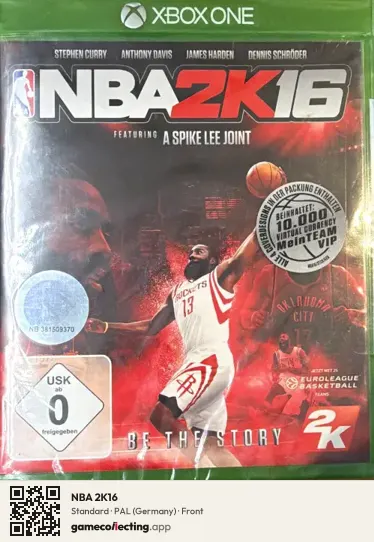 NBA 2K16 Xbox One, Germany box front