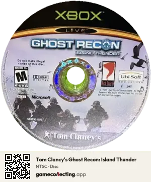 Tom Clancy's Ghost Recon: Island Thunder Xbox, NTSC disc