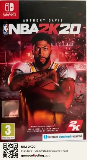 NBA 2K20 Nintendo Switch, United Kingdom box front