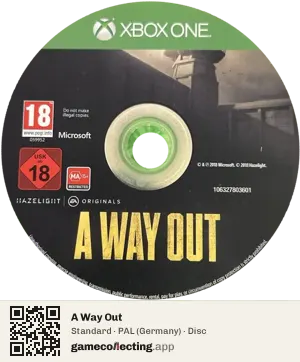 A Way Out Xbox One, PAL disc