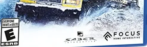 SnowRunner, the ESRB box on its front