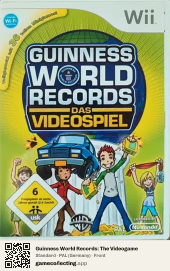 Guinness World Records: The Videogame Nintendo Wii, Germany box front