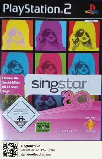 SingStar '80s PlayStation 2, PAL box front