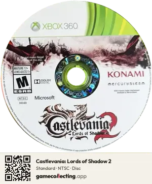 Castlevania: Lords of Shadow 2 Xbox 360, NTSC disc