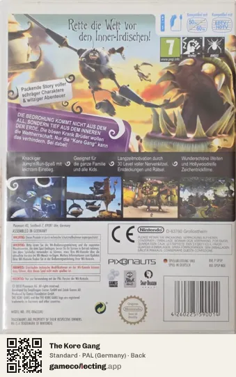 The Kore Gang Nintendo Wii, Germany box back
