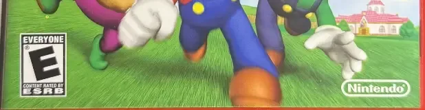 Super Mario 64 DS, the ESRB box on its front