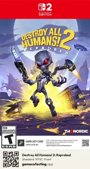 Destroy All Humans! 2: Reprobed Nintendo Switch 2, NTSC box front