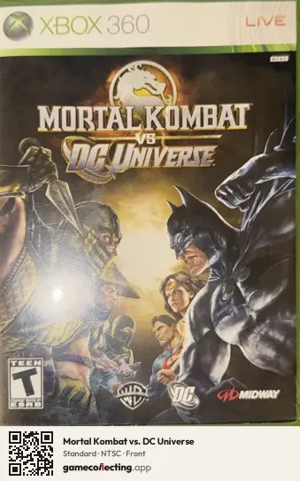 Mortal Kombat vs. DC Universe Xbox 360, NTSC box front