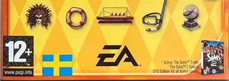 The Sims 2: Family Fun Stuff, the PEGI square on its front