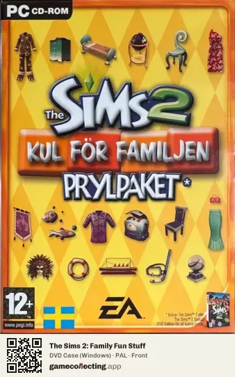 The Sims 2: Family Fun Stuff Computer, PAL box front