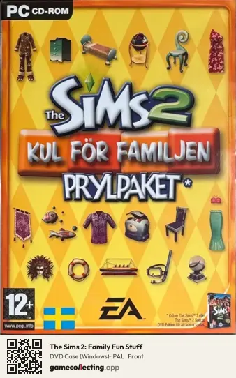 The Sims 2: Family Fun Stuff Computer, PAL box front