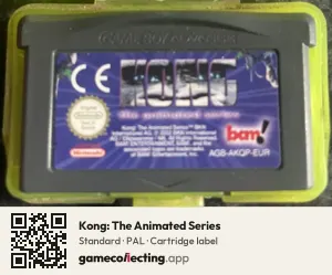 Kong: The Animated Series Game Boy Advance, PAL cartridge label