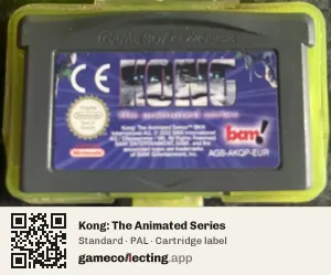 Kong: The Animated Series Game Boy Advance, PAL cartridge label