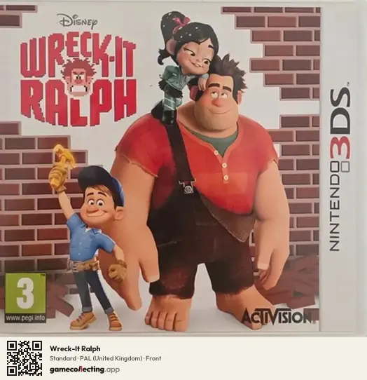 Wreck-It Ralph Nintendo 3DS, United Kingdom box front