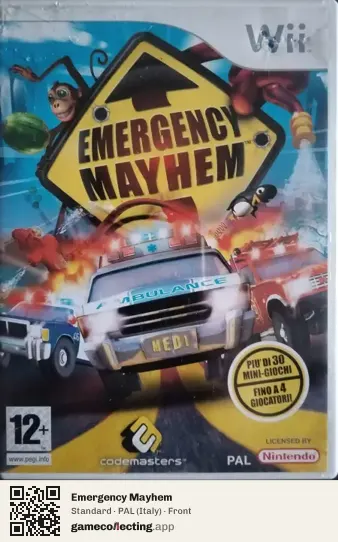 Emergency Mayhem Nintendo Wii, Italy box front