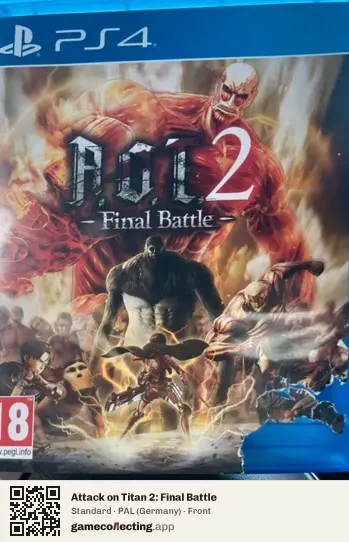 Attack on Titan 2: Final Battle PlayStation 4, Germany box front