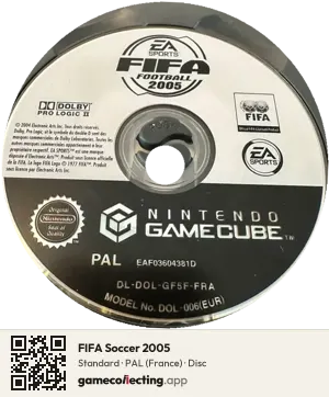 FIFA Soccer 2005 Nintendo GameCube, PAL disc