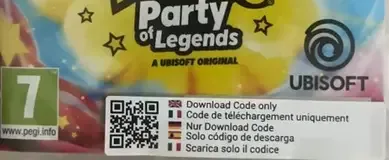 Rabbids: Party of Legends, the PEGI square on its front
