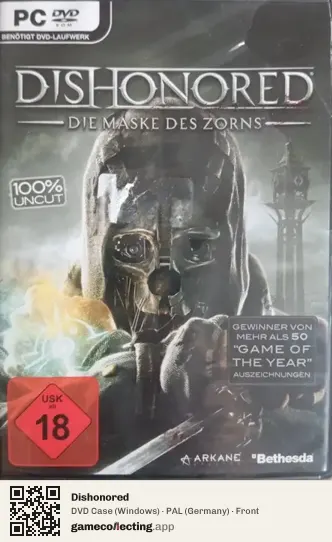 Dishonored Computer, Germany box front