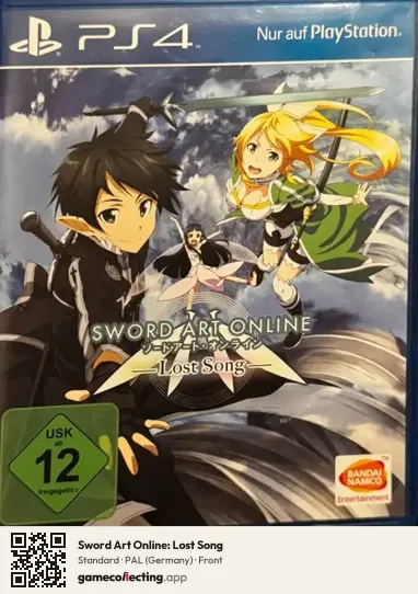 Sword Art Online: Lost Song PlayStation 4, Germany box front