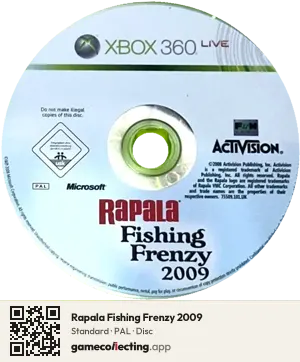 Rapala Fishing Frenzy 2009 Xbox 360, PAL disc