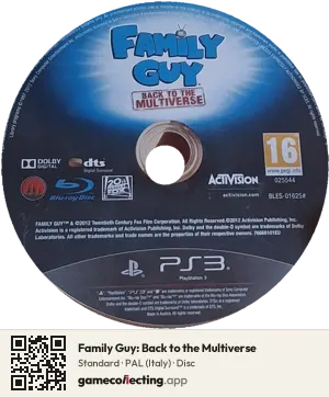 Family Guy: Back to the Multiverse PlayStation 3, PAL disc