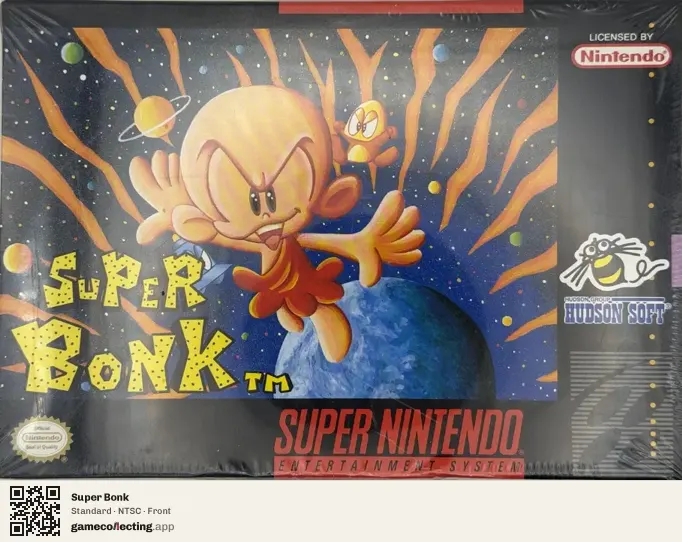 Super Bonk Super Nintendo Entertainment System, NTSC box front