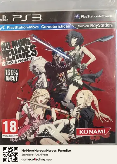 No More Heroes: Heroes' Paradise PlayStation 3, PAL box front