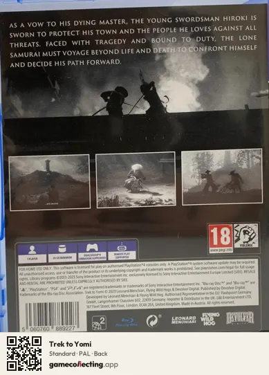 Trek to Yomi PlayStation 4, PAL box back