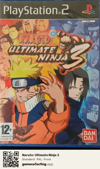 Naruto: Ultimate Ninja 3 PlayStation 2, PAL box front