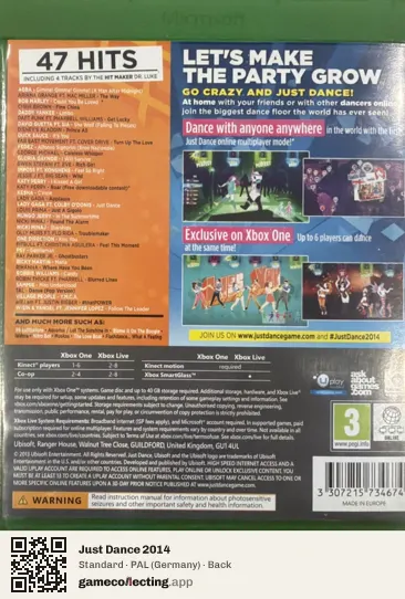 Just Dance 2014 Xbox One, Germany box back