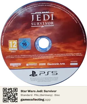 Star Wars Jedi: Survivor PlayStation 5, PAL disc
