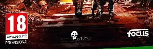 Necromunda: Hired Gun, the PEGI square on its front