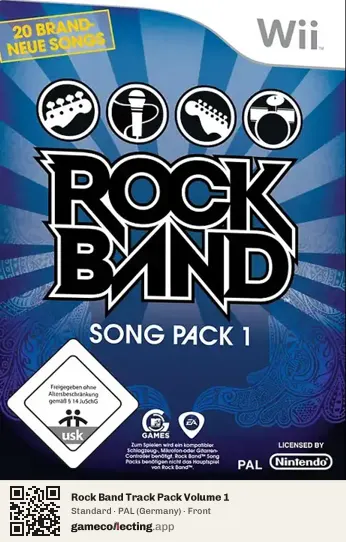 Rock Band Track Pack Volume 1 Nintendo Wii, Germany box front