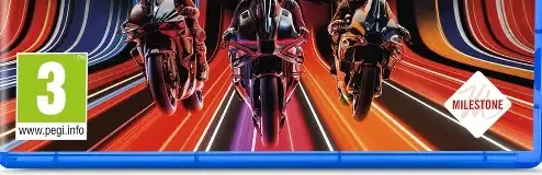 MotoGP 25, the PEGI square on its front