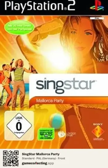 SingStar Mallorca Party PlayStation 2, Germany box front