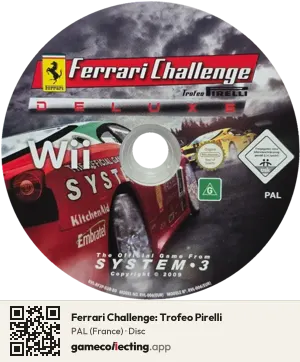Ferrari Challenge: Trofeo Pirelli Nintendo Wii, PAL disc