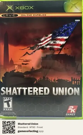 Shattered Union Xbox, NTSC box front